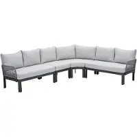 Garden Impressions Milan loungeset 4-delig - donker grijs