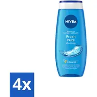 Nivea 4 x Douchegel Fresh Pure 250 ml - Douchegel - Huidverzorging - Frisheid - Vitamine C - Vitamine E