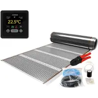 Magnum Verwarming Folie Set 10 m² / 1200 Watt Set met MRC-thermostaat | Zwart