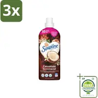 Soupline 3 x – Wasverzachter – Verwarmende Kokosnoot & Witte Bloemen – 950 ml - Grootverpakking - Wasverzachter - Kokosnoot - Witte Bloemen - Warme Geur - Wasgoed