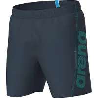 Arena Boardshorts 'Fundamentals Logo Boxer' donkergrijs / jade groen
