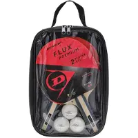Dunlop Flux Premium 2 Player 2 Bats+3 Balls+1 Bag Table Tennis Set Rood