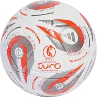 Adidas Women's EURO25 League Final Voetbal Maat 5 Wit Zilver Oranje