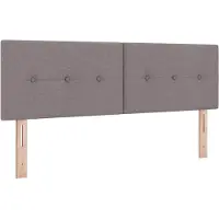 vidaXL LED Hoofdbord Taupe Stof