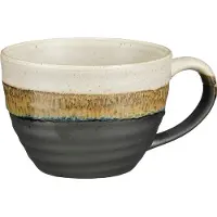 Mica Decorations Mok Ethan Wit / Zwart D 11,5 H 8 Cm