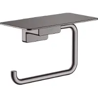 Hansgrohe AddStoris closetrolhouder met planchet Brushed Black Chrome