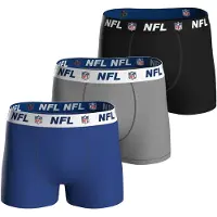 NFL Boxershorts ' NFL Shield Logo ' blauw / grijs gemêleerd / zwart