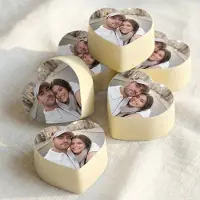 Yoursurprise Chocolade Pralines - Hartjes met foto - Praliné - 6 stuks