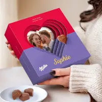 Yoursurprise Milka hartjes in gepersonaliseerde 3D doos