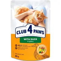 Club 4 paws premium adult pouch eend in saus - 24x85 gr - Kattenvoer