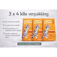 Edgard & Cooper Edgard&Cooper kat adult brok kip - 3x 4kg Voordeelverpakking