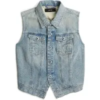 G-Star Bodywarmer 'Pitched Hem Slim Vest' blauw denim
