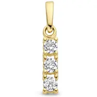 The Jewelry Collection 14K geelgoud hanger zirkonia 4026938