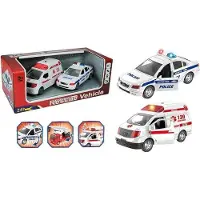Artyk Set Stadswagens Politie Ambulance Voertuigen met Frictie Aandrijving