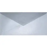 Netuno Metallic (parelmoer) zilveren enveloppen DL - 110 x 220 mm - 25 stuks - NK natgelijmde - 120 gram - Aster Metallic -