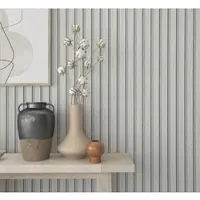 Overig Vliesbehang Botanica Streep Hout-grijs - Wit - Heel Licht Grijs - Whitewash - 10,05m X 53cm