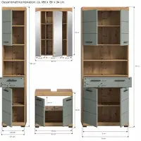 Furnilux Scout badkamercombinatie salie mdf tz artisan nb