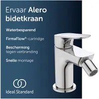 Ideal standard Alero bidetkraan, met afvoer, waterbesparend – Chroom