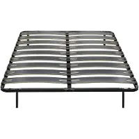 Vente-unique Lattenbodem 140 x 190 cm - 2 x 9 latten - Antislip - Met poten - Zwart - MONTIANO van YSMÉE