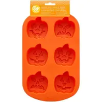 Wilton Siliconen Mal - Halloween Pompoen - Bakvorm voor Mini Cakes, Muffins en Koekjes
