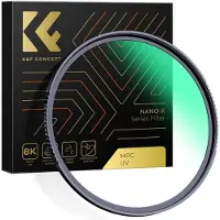 K&F Concept 62MM MCUV-beschermingsfilter met 28 meerlaagse groene coatings HD Waterproof krasbestendig (Nano, Lensfilter, Groen