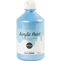Packlinq Acrylverf Metallic, metallic, lichtblauw, 500 ml/ 1 fles