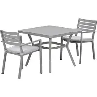 Garden Impressions Amarillo bistro tuinset 3-delig - Mina tuintafel 90x90 taupe