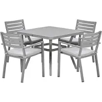 Garden Impressions Amarillo tuinset 5-delig - Mina tuintafel 90x90 taupe