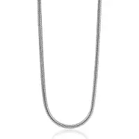 Zinzi 50cm zilveren slangen collier 1,5mm breed ZISL15