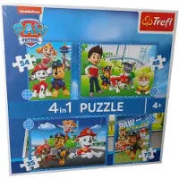 Trefl Paw Patrol 4-in-1 puzzels - 207 stukjes