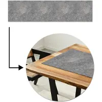 MuchoWow Tafelloper 200x50 cm - Tafelmat vinyl Patronen - Industrieel - Beton print - Tafeldecoratie - Tafelversiering - Keuken decoratie - Tafel versiering