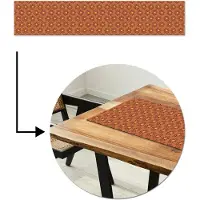 MuchoWow Tafelloper 200x40 cm - Tafelmat vinyl Kust - Zonnig - Bruin - Oranje - Tafeldecoratie - Tafelversiering - Keuken decoratie - Tafel versiering
