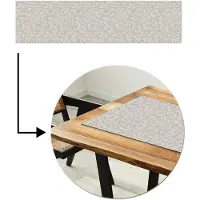 MuchoWow Tafelloper 200x50 cm - Tafelmat vinyl Grijs - Steen - Muur - Tafeldecoratie - Tafelversiering - Keuken decoratie - Tafel versiering
