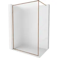 Mexen Kioto-XF Walk-in douchewand met frame 70 x 202 , ijsglas 10 mm, roze goud - 800-070-104-60-30-X