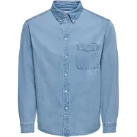 Only & Sons Overhemd blauw denim