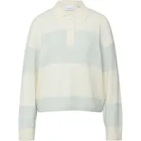 Comma Trui crème / pastelblauw