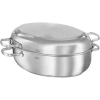 Rösle Braadslede Pure Elements Ovaal met RVS Deksel ProCeraPlus Zilver