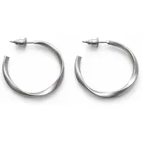 Fashion Jewelry Twist oorringen | Mat zilver gekleurd