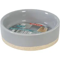 PADU Keramieken Voerbak Olaria - Grijs, Anti-Slip, Ronde Vorm - 100 ml, Ø 10 cm