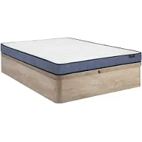 Vente-unique Set 140 x 190 cm licht naturel kofferbed + pocketveringmatras dikte 19 cm - DAYNI van YSMÉE
