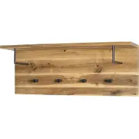 Haku Wandpaneel met plank en 4 knoppen | 80 x 20 x 30 cm | Royal Oak-design