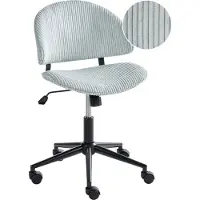 Beliani KIANA - Bureaustoel - Lichtblauw - Corduroy