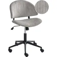 Beliani KIANA - Bureaustoel - Taupe - Corduroy