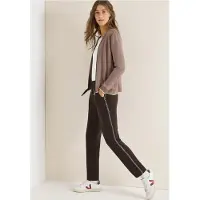 Cecil Dames Broek met banddetail - Bruin - XXL