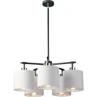 Elstead Lighting LED Kroonluchter | 5X E27 Max 40W | Dimbaar | Black/ Polished Nickel