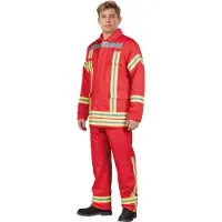 Maskworld Brandweerpak voor volwassenen rood - Colbert voor Carnaval Halloween