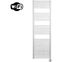 Sanicare Electrische Wifi Radiator HPW Carini 172x60 cm Wit Met Thermostaat Zilver Rechtsonder