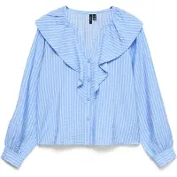 Vero Moda Blouse 'VMKAJA' lichtblauw / wit