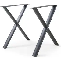 En.casa Tafelonderstel set van 2 Klixjö X vorm 72x70 cm zwart []