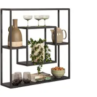 De Bommel Meubelen Wandrek Shea - 80x80 cm - metaal Zwart